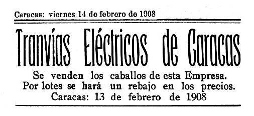 Venta de los caballos que tiraban del tranvía.jpg